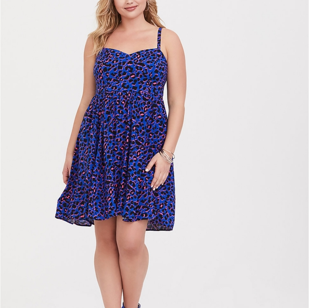 Torrid sz 2 leopard print dress